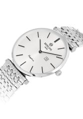 HISLON CL119S-02SS İNCE SLİM KLASİK SAFİR CAM ÇELİK ERKEK KOL SAATİ