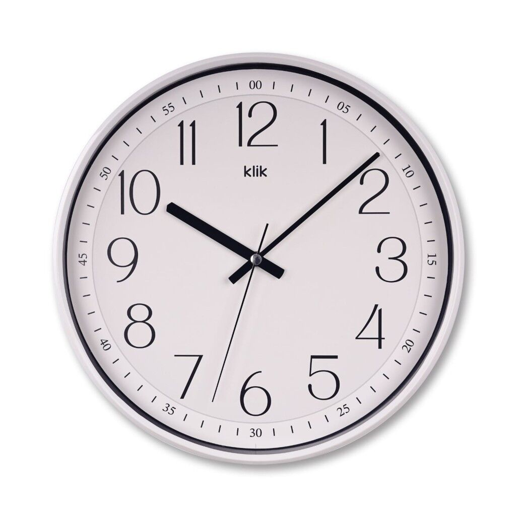 KLİK SLİM BEYAZ2 DUVAR SAATİ