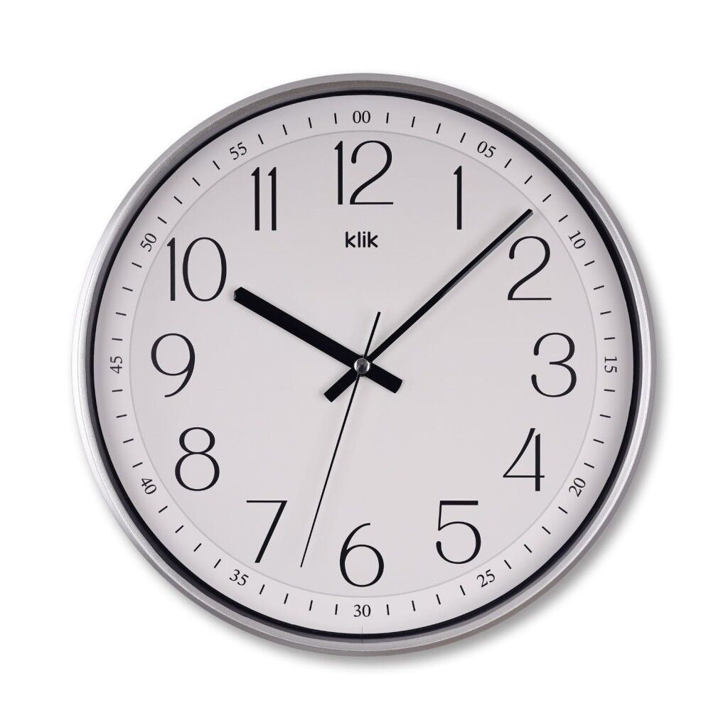 KLİK SLİM GÜMÜŞ2 DUVAR SAATİ