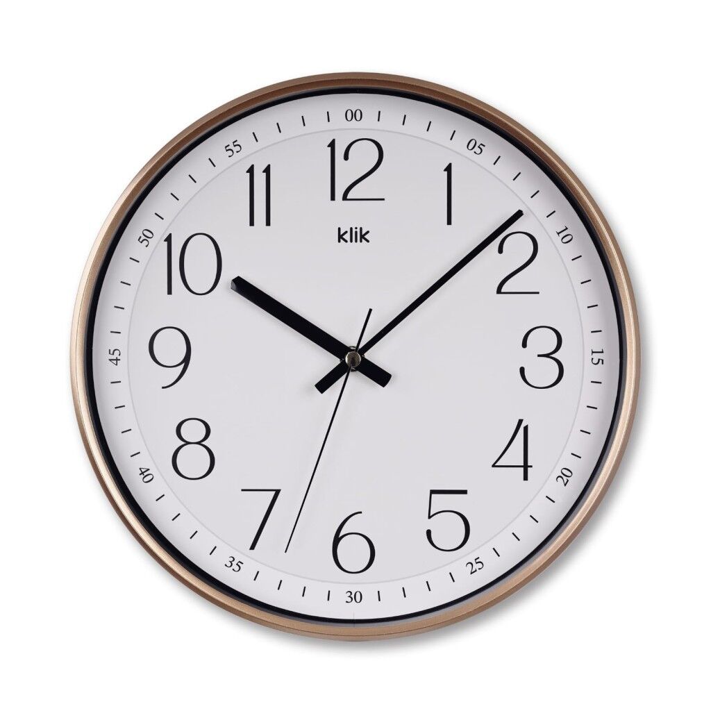 KLİK SLİM GOLD2 DUVAR SAATİ