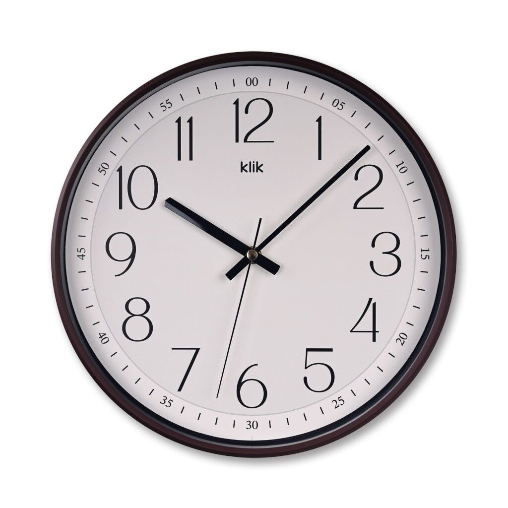 KLİK SLİM KAHVE2 DUVAR SAATİ