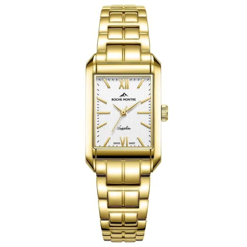ROCHE MONTRE RML5010-05 SWISS MADE SAFİR CAM ALTIN KAPLAMA DİKDÖRTGEN KADIN KOL SAATİ