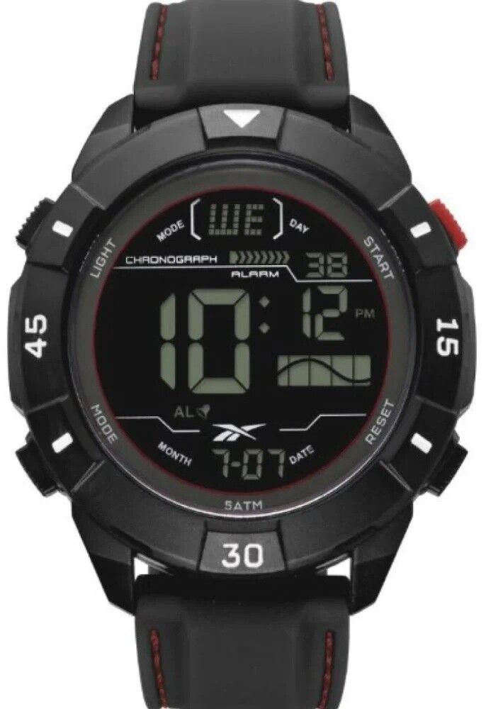 REEBOK RV-ADT-G9-PBIB-BA SİYAH SİLİKON KORDON DİJİTAL ERKEK KOL SAATİ