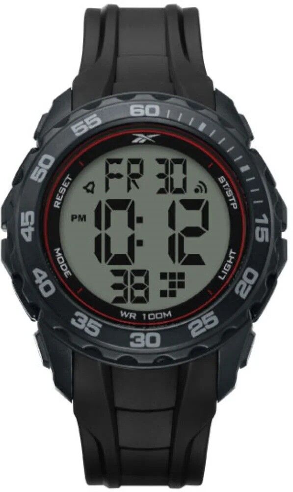 REEBOK RV-FRO-G9-PBPB-WR SİYAH SİLİKON KORDON DİJİTAL ERKEK KOL SAATİ