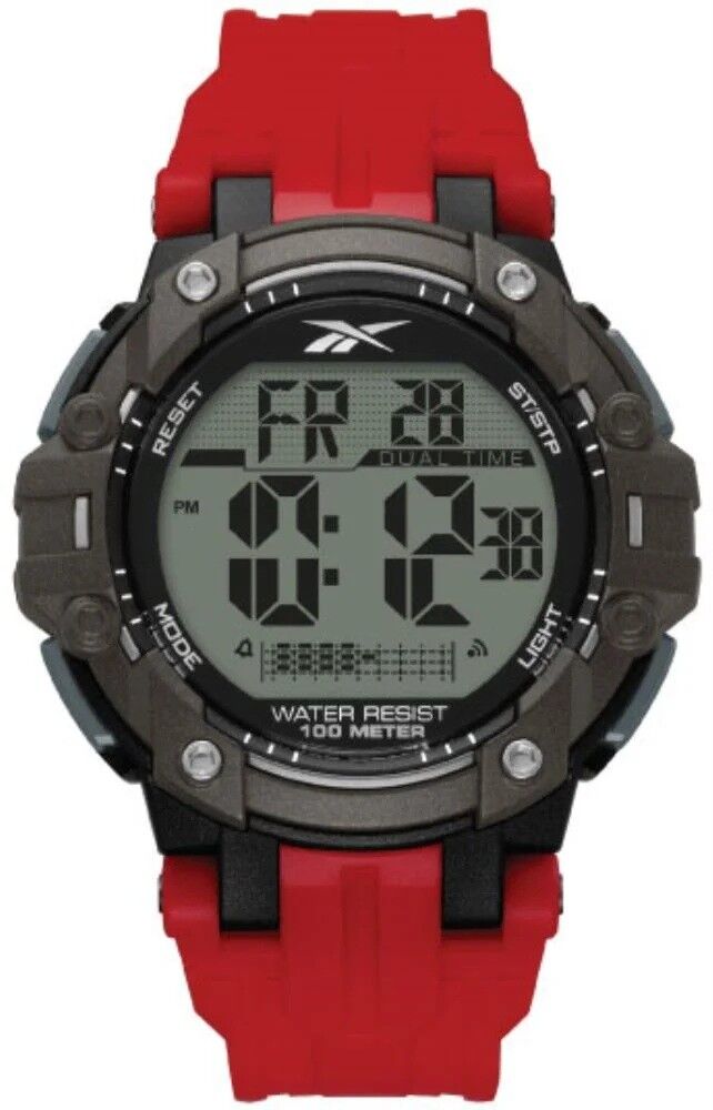 REEBOK RV-CRO-G9-PNIN-WN KIRMIZI SİLİKON KORDON DİJİTAL ERKEK KOL SAATİ
