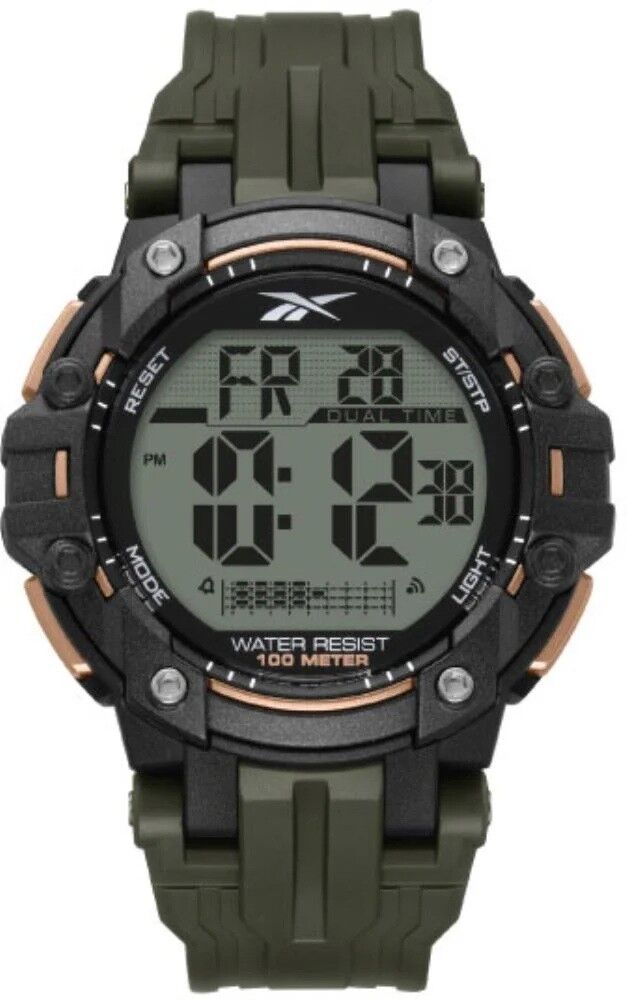 REEBOK RV-CRO-G9-PBIR-BR YEŞİL SİLİKON KORDON DİJİTAL ERKEK KOL SAATİ