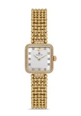 MOMENTUS SS393G-02SG ALTIN KAPLAMA KARE KADIN KOL SAATİ