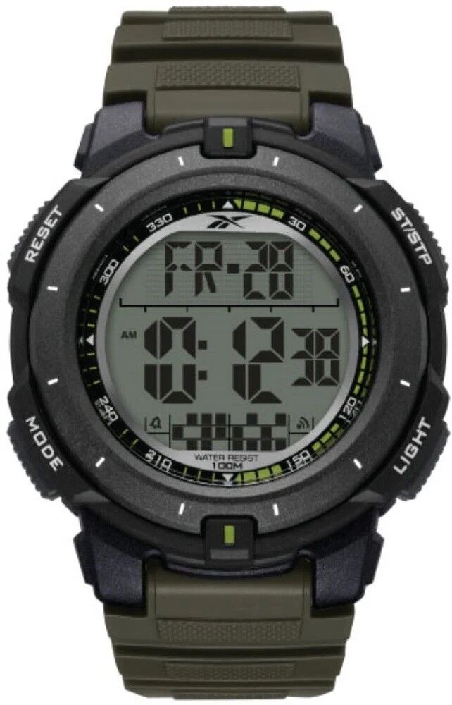 REEBOK RV-WHE-G9-PAPG-WY YEŞİL SİLİKON KORDON DİJİTAL ERKEK KOL SAATİ