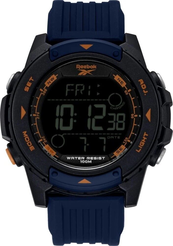 REEBOK RV-BRK-G9-PBIN-BO LACİVERT SİLİKON KORDON DİJİTAL ERKEK KOL SAATİ