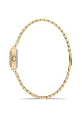 HISLON QL194G-02SG ALTIN KAPLAMA DİKDÖRTGEN TAŞLI KADIN KOL SAATİ