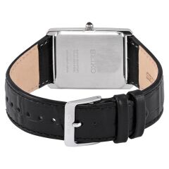 SEIKO SWR049 SİYAH DERİ KORDON İNCE KASA ROMA RAKAMLI DİKDÖRTGEN ERKEK KOL SAATİ