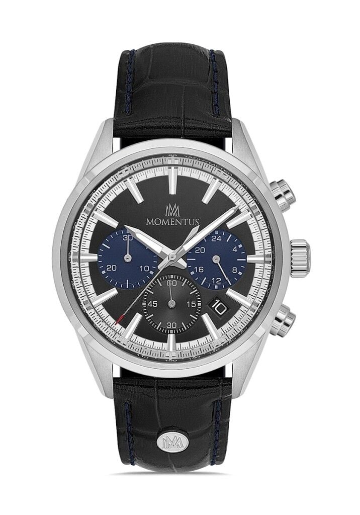 MOMENTUS CC306S-05BS SİYAH DERİ KORDON ERKEK KOL SAATİ
