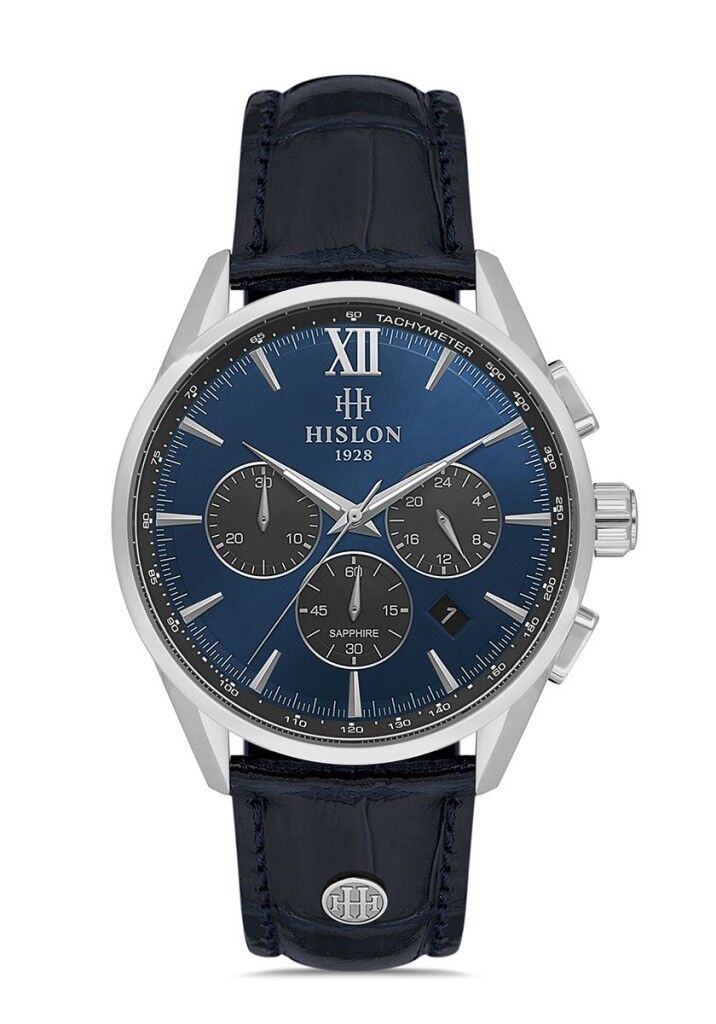 MOMENTUS MS206S-11NS SAFİR CAM LACİVERT DERİ KORDON ERKEK KOL SAATİ