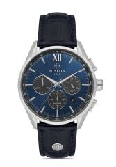 MOMENTUS MS206S-11NS SAFİR CAM LACİVERT DERİ KORDON ERKEK KOL SAATİ