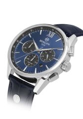 MOMENTUS MS206S-11NS SAFİR CAM LACİVERT DERİ KORDON ERKEK KOL SAATİ