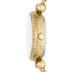 FOSSIL FBQ3898 ALTIN KAPLAMA HASIR TAŞLI KADIN KOL SAATİ