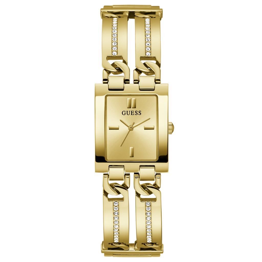 GUESS GUGW0668L2 ALTIN KAPLAMA DİKDÖRTGEN KADIN KOL SAATİ