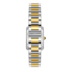 ESSENCE ES6961FE.270 ALTIN KAPLAMA YEŞİL KADRAN ROMA RAKAMLI DİKDÖRTGEN KADIN KOL SAATİ