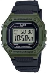 CASIO W-218H-3AVDF SİYAH SİLİKON KORDON DİJİTAL ERKEK KOL SAATİ
