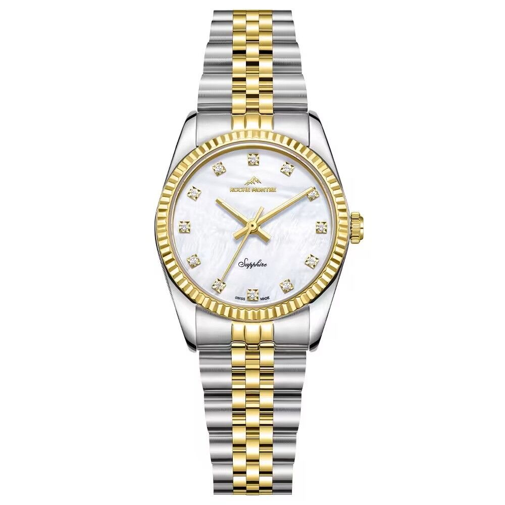 ROCHE MONTRE RML5013-03 SWISS MADE SAFİR CAM ALTIN KAPLAMA KADIN KOL SAATİ