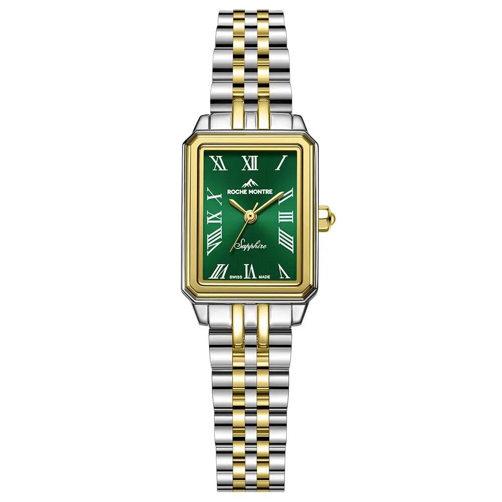 ROCHE MONTRE RML5016-02 SWISS MADE SAFİR CAM YEŞİL KADRAN DİKDÖRTGEN KADIN KOL SAATİ