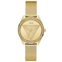 GUESS GUW1142L2 ALTIN KAPLAMA HASIR TAŞLI BAYAN KOL SAATİ