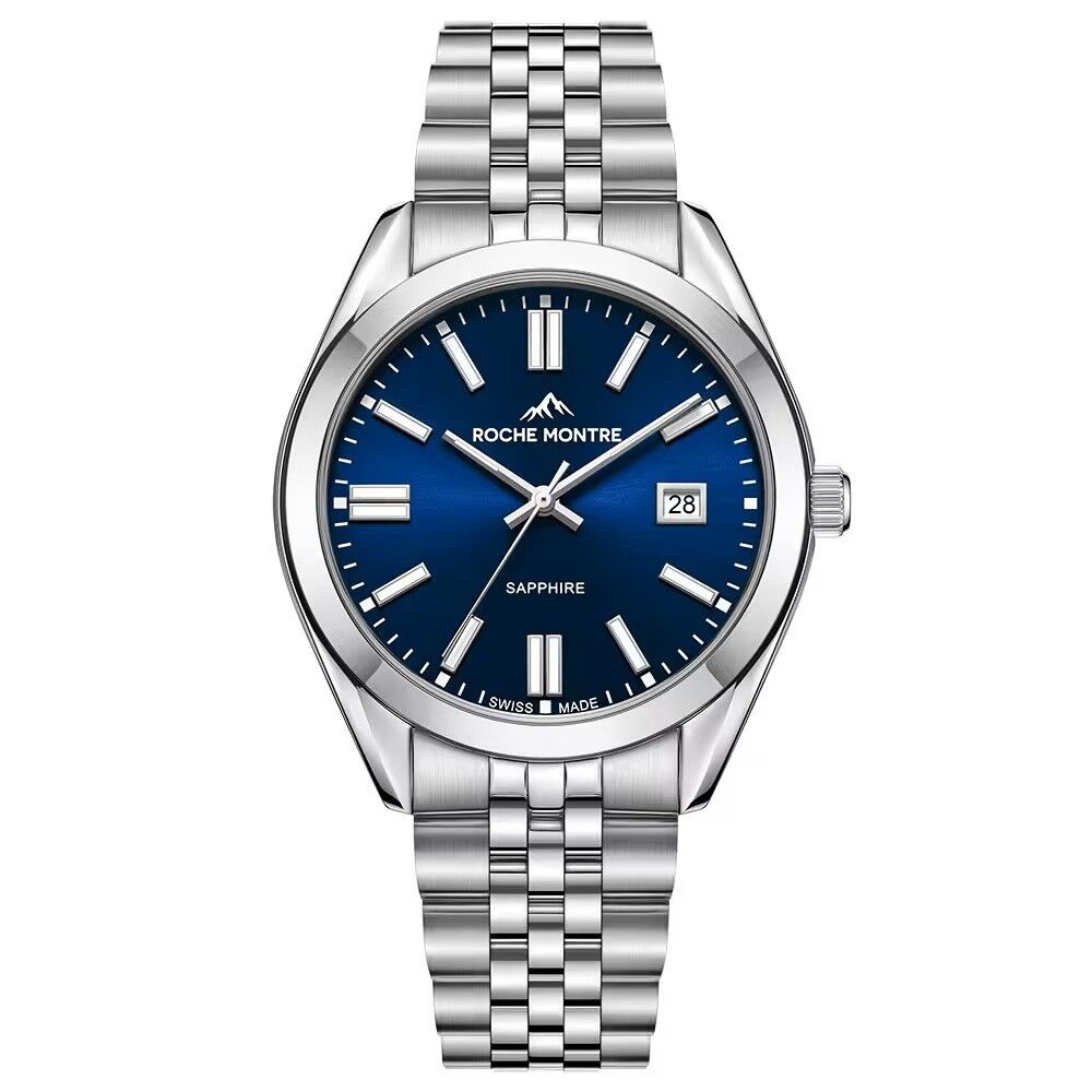 ROCHE MONTRE RMG6008-02 SWISS MADE SAFİR CAM ÇELİK ERKEK KOL SAATİ