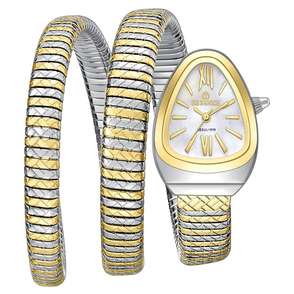 ESSENCE ES6987FE.220 ALTIN KAPLAMA YILANLI MODEL KADIN KOL SAATİ