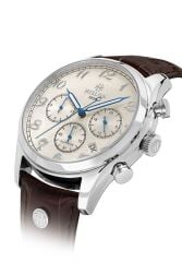 HISLON DT171S-01KS KAHVERENGİ DERİ KORDON SAFİR CAM ERKEK KOL SAATİ