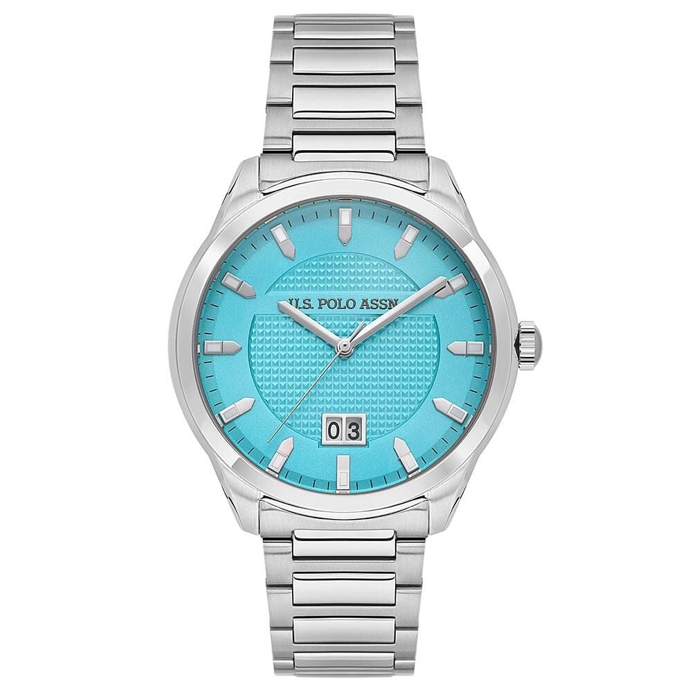 U.S. POLO ASSN. USPA1087-07 TURKUAZ KADRAN ÇELİK ERKEK KOL SAATİ