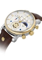 HISLON TM105T-02KG KAHVERENGİ DERİ KORDON ERKEK KOL SAATİ