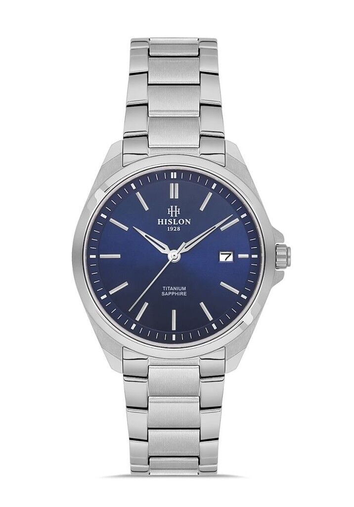 HISLON CL221S-11SS TİTANYUM SAFİR CAM KLASİK ERKEK KOL SAATİ