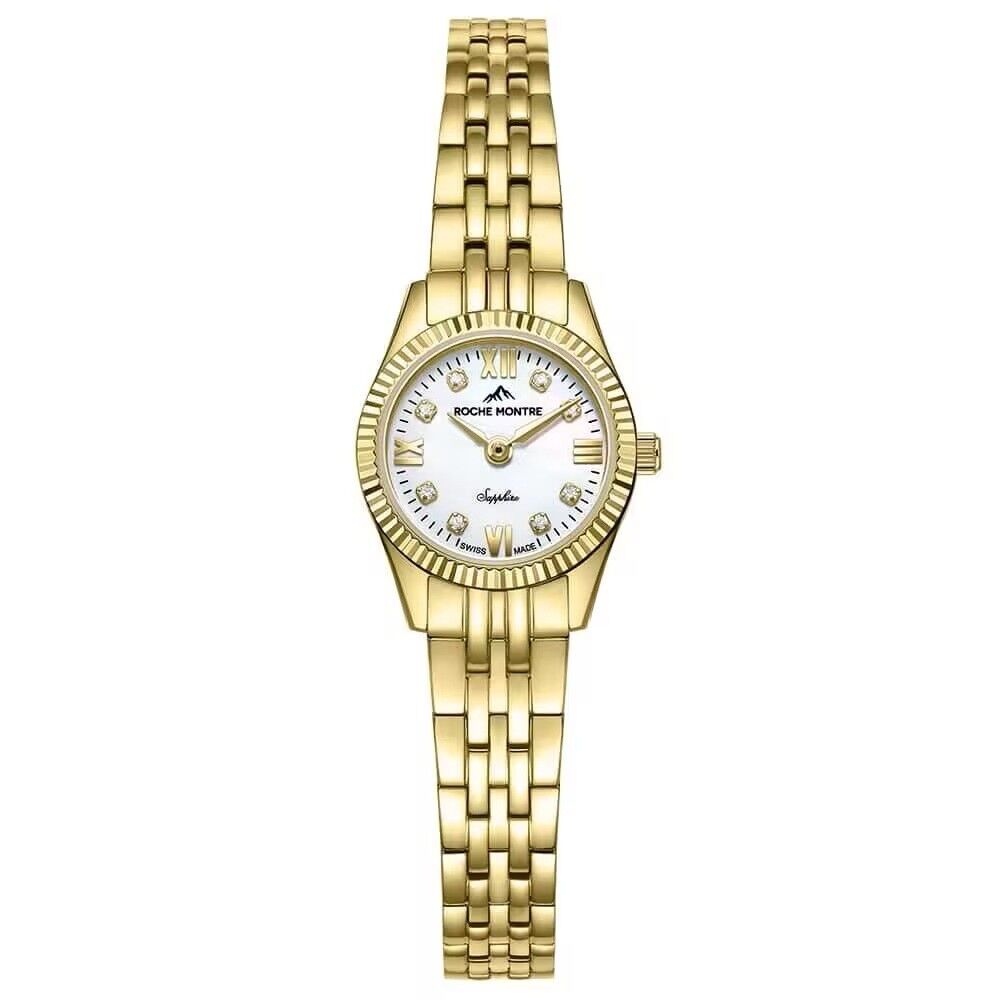 ROCHE MONTRE RML5018-04 SWISS MADE SAFİR CAM ALTIN KAPLAMA KADIN KOL SAATİ