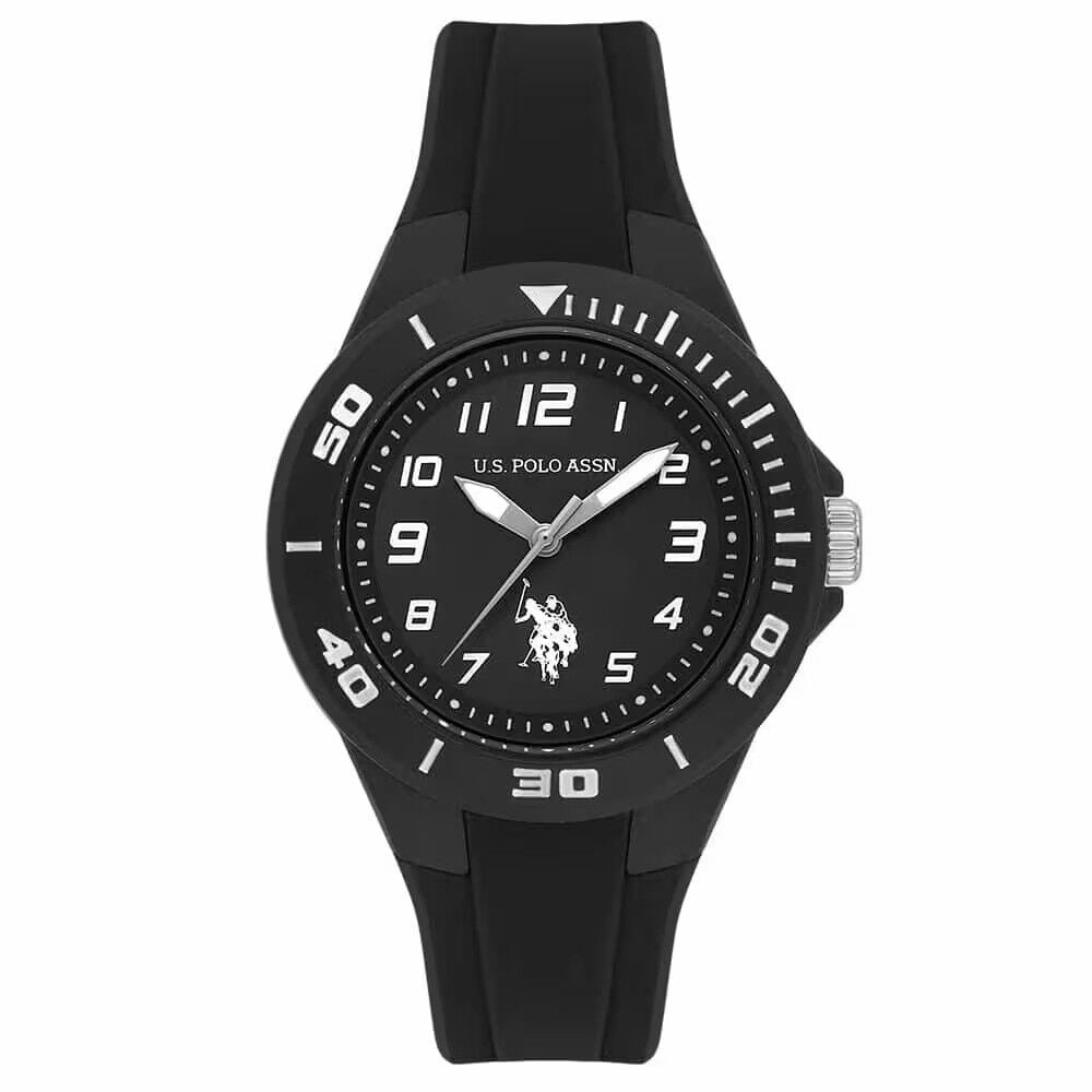U.S. POLO ASSN. USPA2146-01 SİYAH SİLİKON KORDON UNISEX GENÇ KOL SAATİ
