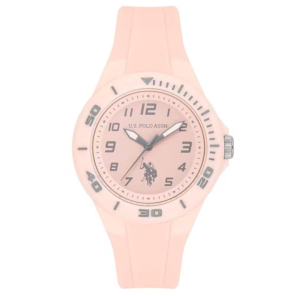 U.S. POLO ASSN. USPA2146-03 PEMBE SİLİKON KORDON KADIN GENÇ KOL SAATİ