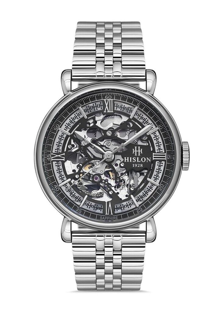 HISLON SD141S-16SB PİLSİZ OTOMATİK SAFİR CAM ÇELİK ERKEK KOL SAATİ