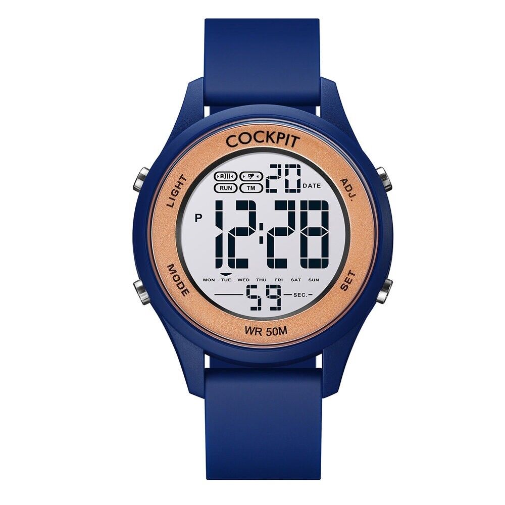 COCKPIT CK-3758BE LACİVERT SİLİKON KORDON DİJİTAL KADIN KOL SAATİ