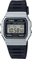 CASIO F-91WM-7ADF ASKER SAATİ SİYAH SİLİKON KORDON DİJİTAL ERKEK KOL SAATİ