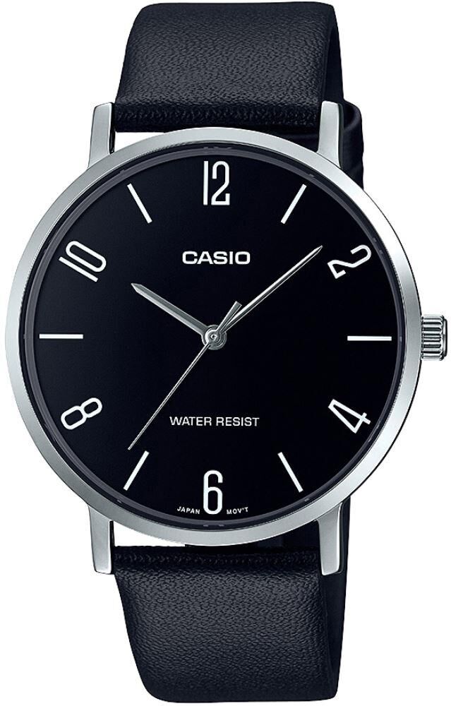 CASIO MTP-VT01L-1B2UDF SİYAH DERİ KORDON KLASİK ERKEK KOL SAATİ