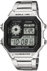 CASIO AE-1200WHD-1AVDF DİJİTAL KARE METAL ERKEK KOL SAATİ