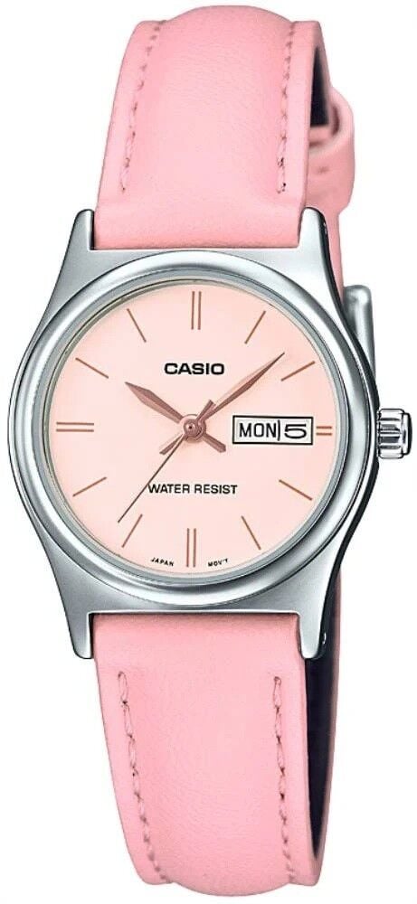 CASIO LTP-V006L-4BUDF PEMBE DERİ KORDON KADIN KOL SAATİ