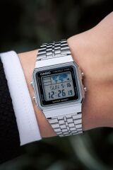 CASIO A500WA-1DF METAL KARE DİJİTAL ERKEK KOL SAATİ