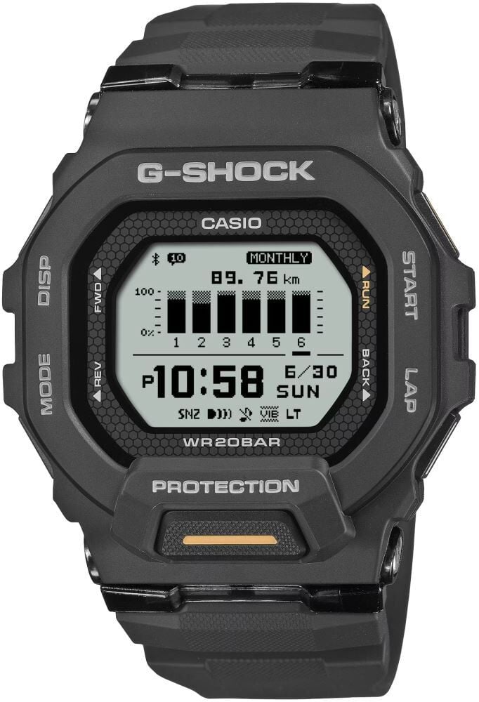 CASIO G-SHOCK GBD-200-1A1DR SİYAH SİLİKON KORDON BLUETOOTHLU DİJİTAL ERKEK KOL SAATİ