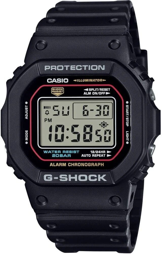 CASIO G-SHOCK DW-5600RL-1DR SİYAH SİLİKON KORDON DİJİTAL ERKEK KOL SAATİ