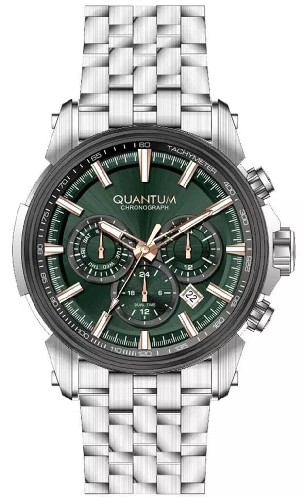 QUANTUM PWG1176.370 YEŞİL KADRAN SAFİR CAM ÇELİK ERKEK KOL SAATİ