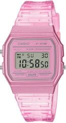 CASIO F-91WS-4DF PEMBE SİLİKON KORDON DİJİTAL ÇOCUK KOL SAATİ