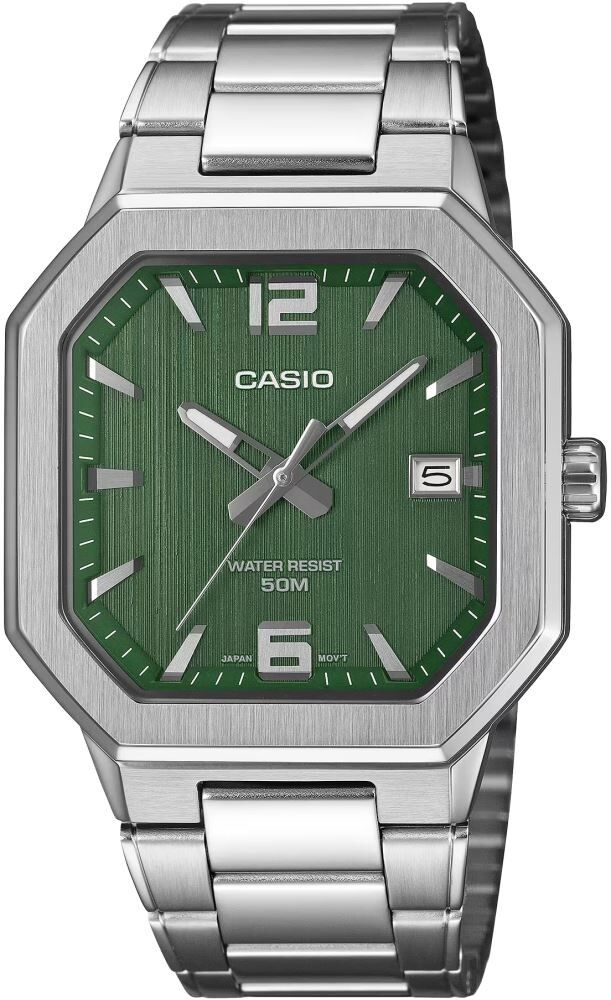 CASIO MTP-B195D-3AVDF YEŞİL KADRAN KARE ÇELİK ERKEK KOL SAATİ