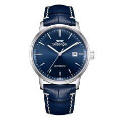 SLAZENGER SL.09.2575.1.399 PİLSİZ OTOMATİK LACİVERT DERİ KORDON ERKEK KOL SAATİ