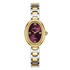 ROCHE MONTRE RML5024-03 SWISS MADE SAFİR CAM BORDO KADRAN ALTIN KAPLAMA KADIN KOL SAATİ
