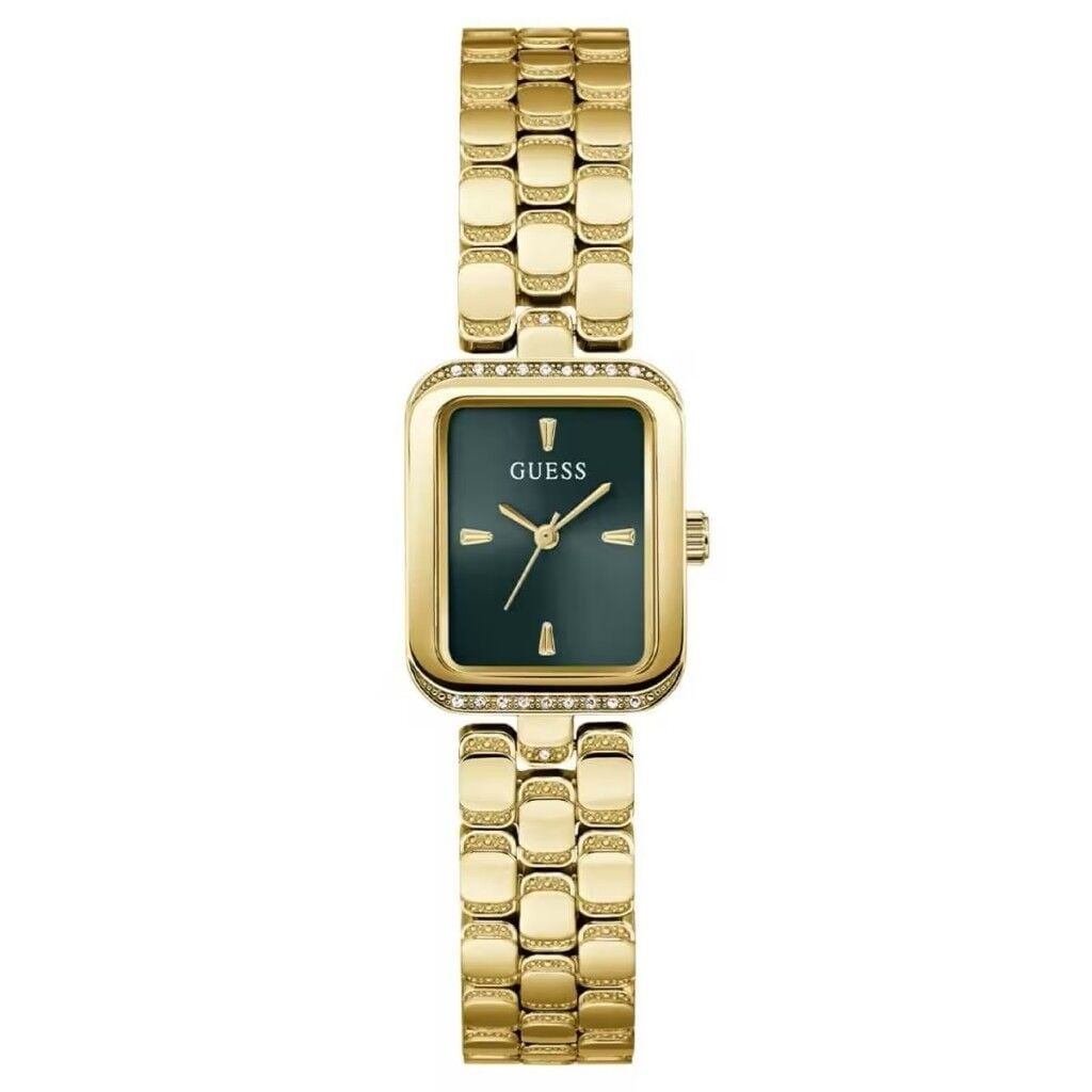 GUESS GUGW0865L8 YEŞİL KADRAN ALTIN KAPLAMA DİKDÖRTGEN KADIN KOL SAATİ
